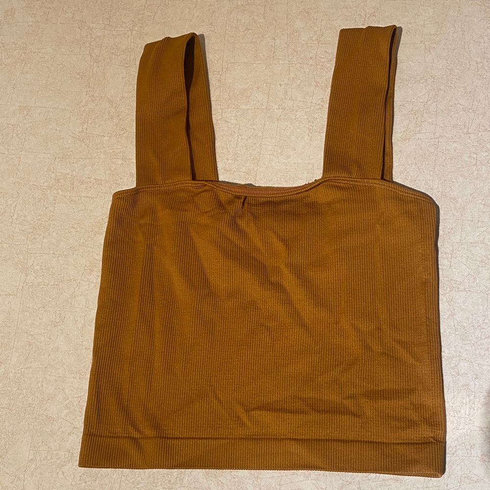a new day Mustard Ribbed Top